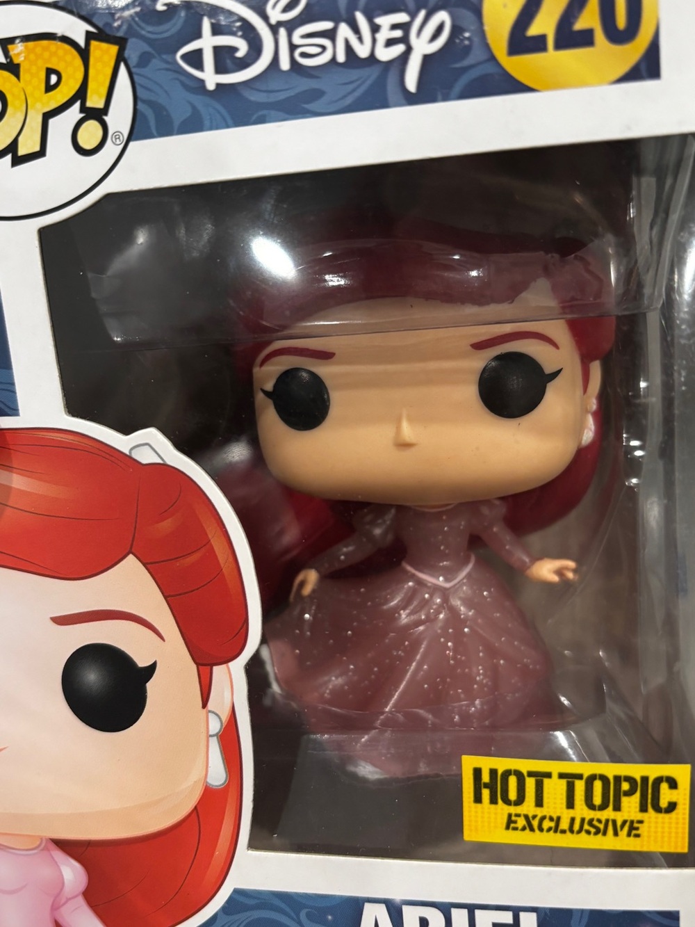 Funko Ariel Pop! Figure - Pink and Red Sparkle Gown